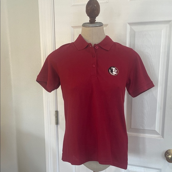 Vantage Other - FSU Florida State University short sleeve Red Polo Shirt with Logo size S nwts